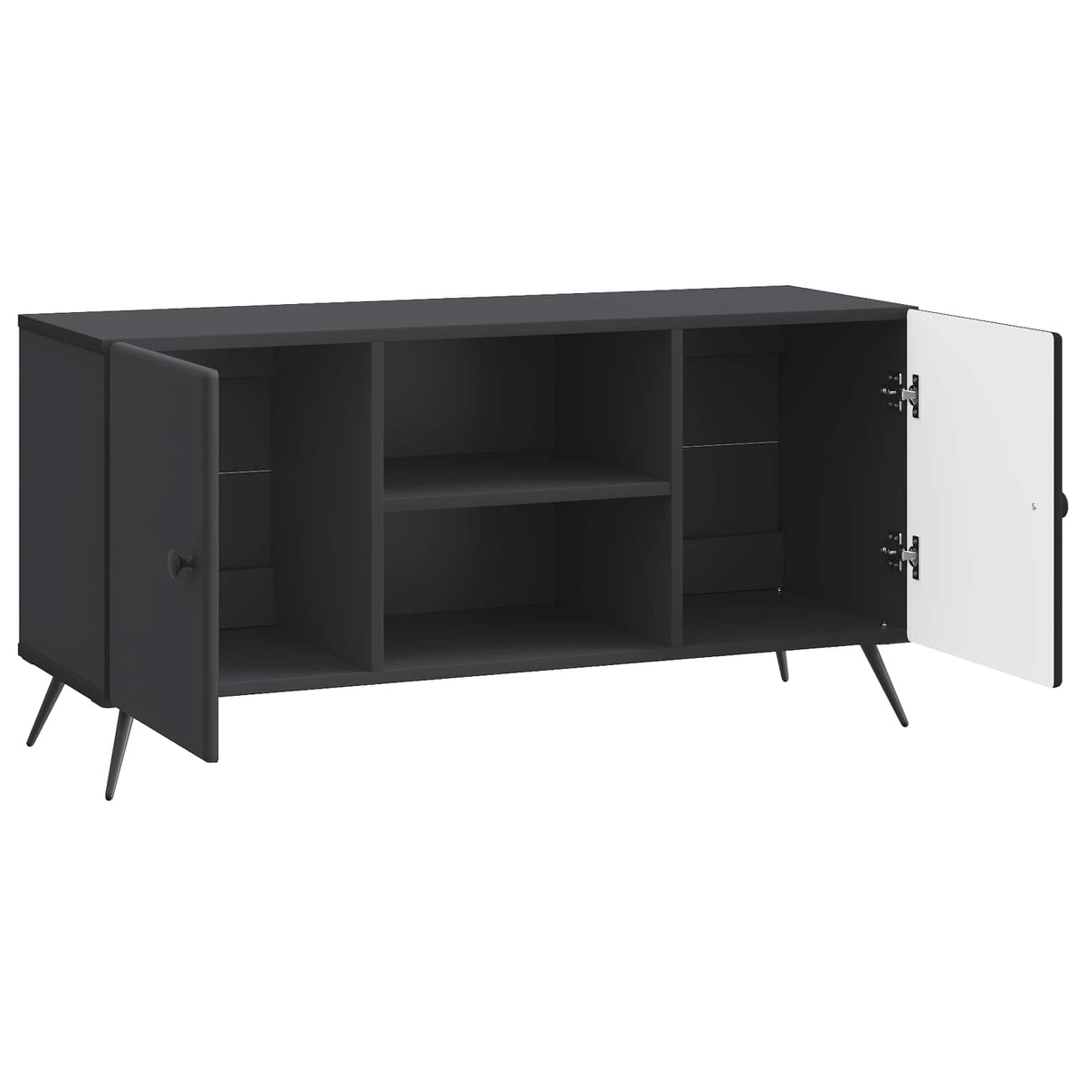 TV-Schränk 102 x 34,5 x 50 cm Schwarz Holzwerkstoff