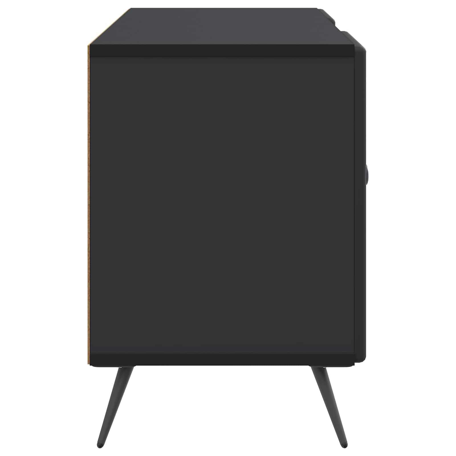 TV-Schränk 102 x 34,5 x 50 cm Schwarz Holzwerkstoff