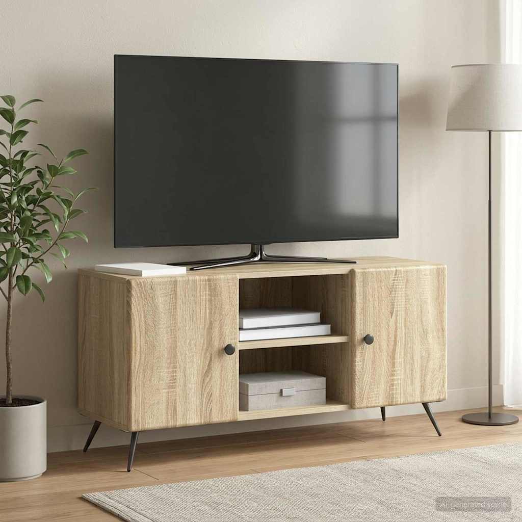 TV-Schränk 102 x 34,5 x 50 cm Sonoma-Eiche Holzwerkstoff