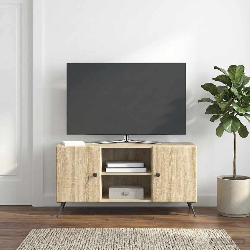 TV-Schränk 102 x 34,5 x 50 cm Sonoma-Eiche Holzwerkstoff