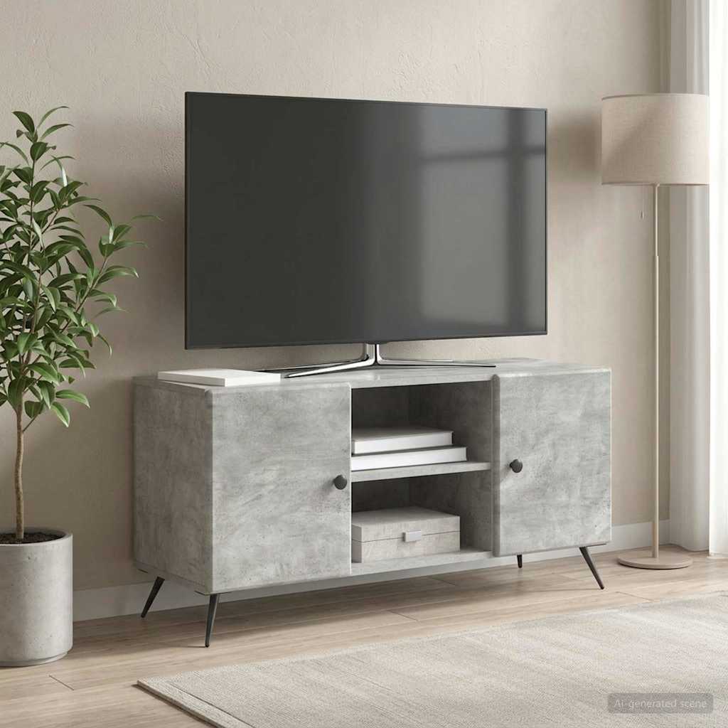 TV-Schränk 102 x 34,5 x 50 cm Betongrau Holzwerkstoff