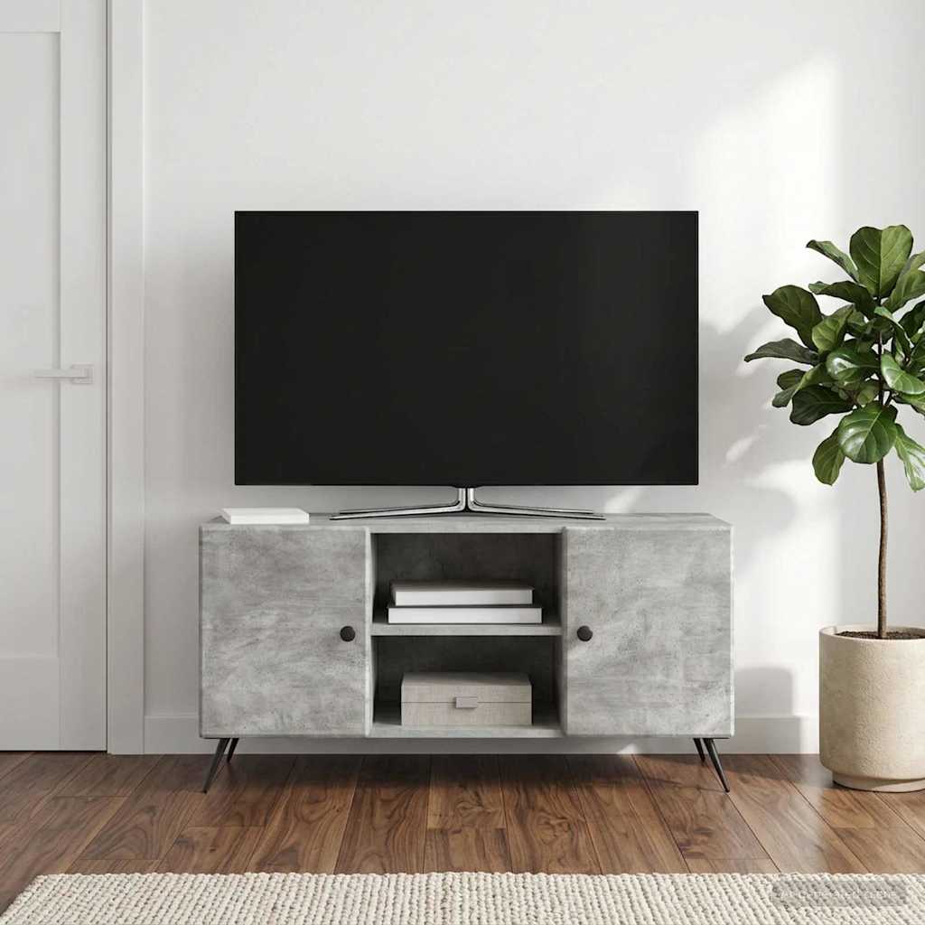 TV-Schränk 102 x 34,5 x 50 cm Betongrau Holzwerkstoff