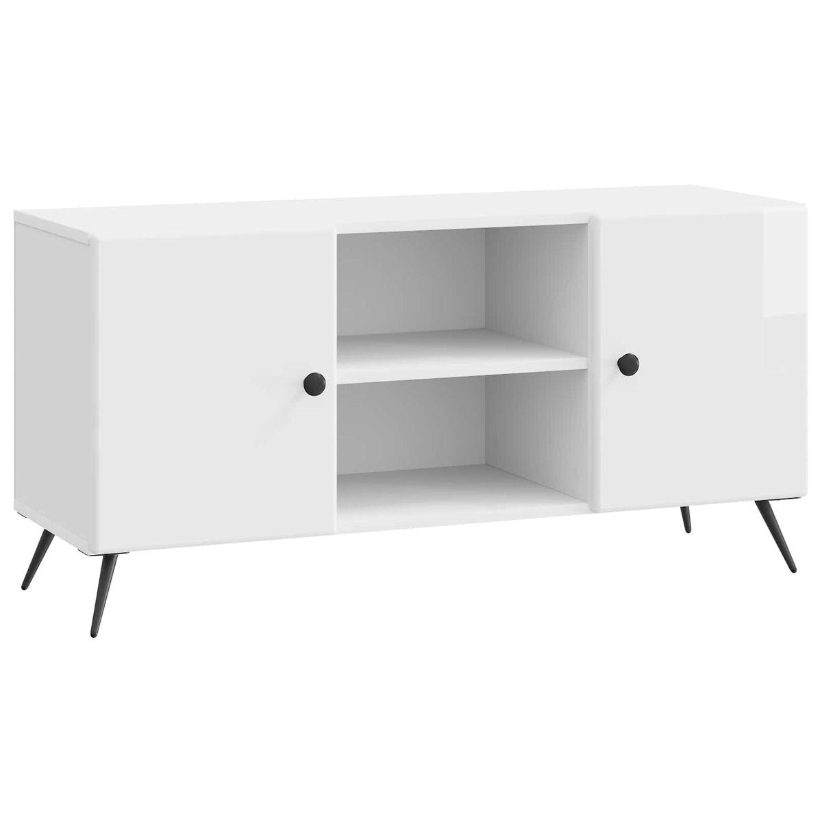 TV-Schränk 102 x 34,5 x 50 cm Hochglanz Weiß Holzwerkstoff