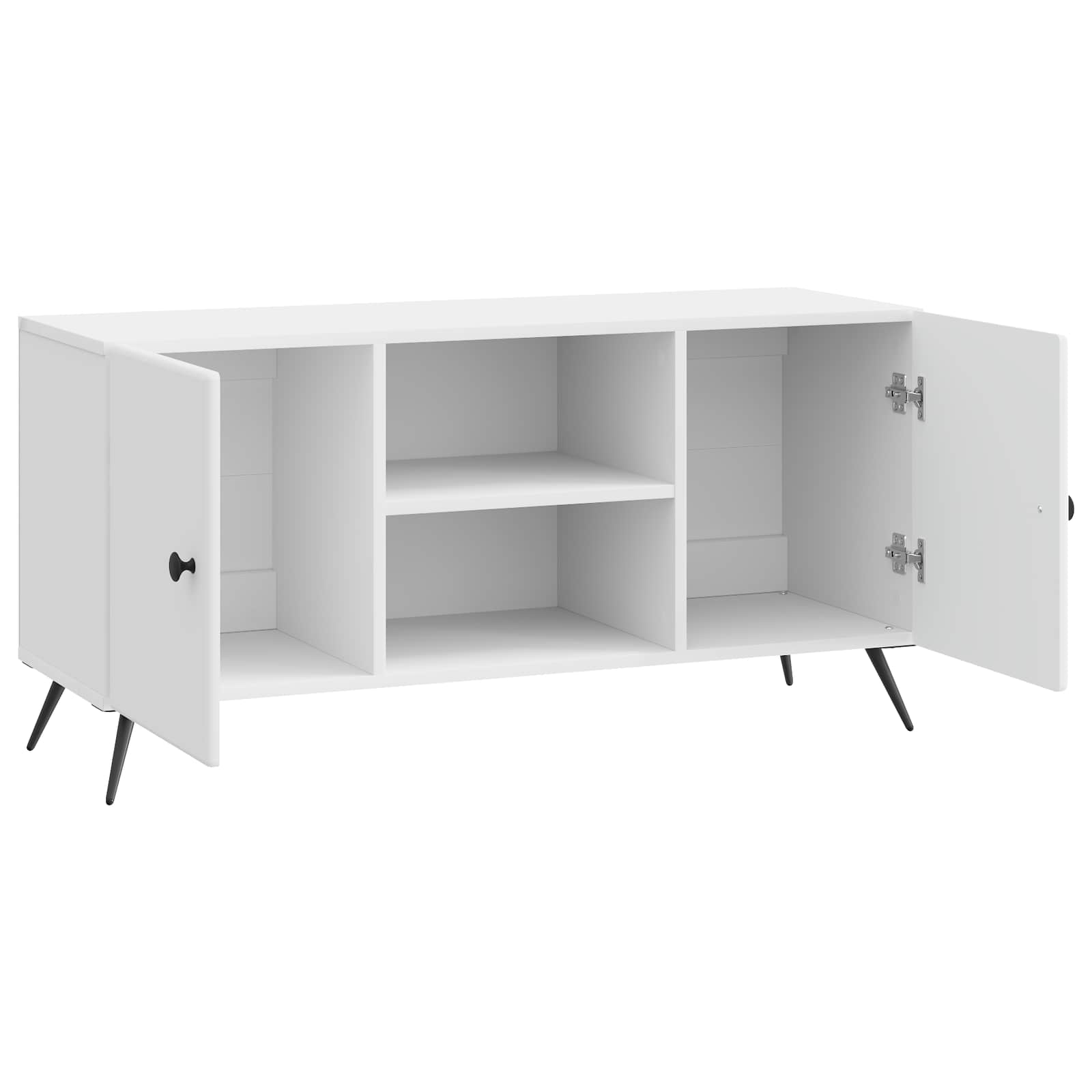 TV-Schränk 102 x 34,5 x 50 cm Hochglanz Weiß Holzwerkstoff