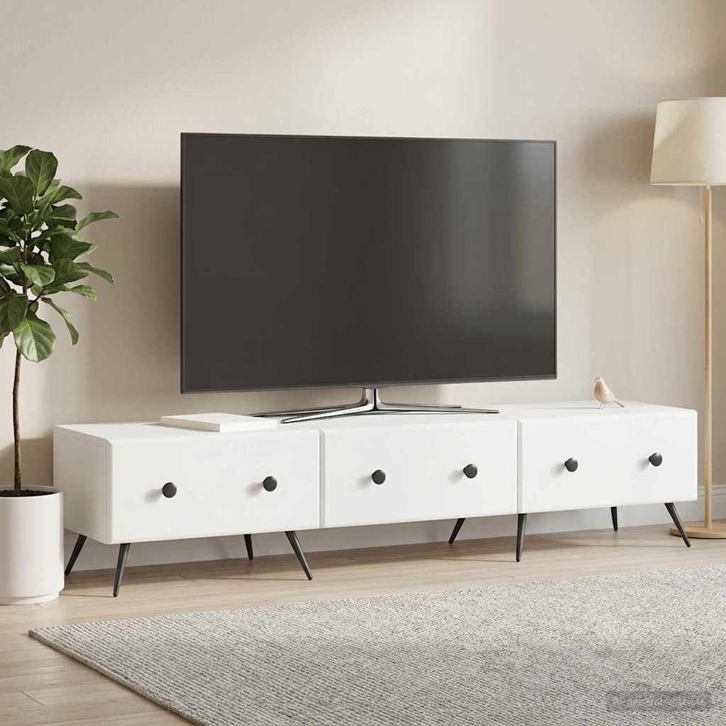 TV-Schränk mit Schubladen Weiß 147 x 34,5 x 30 cm Holzwerkstoff
