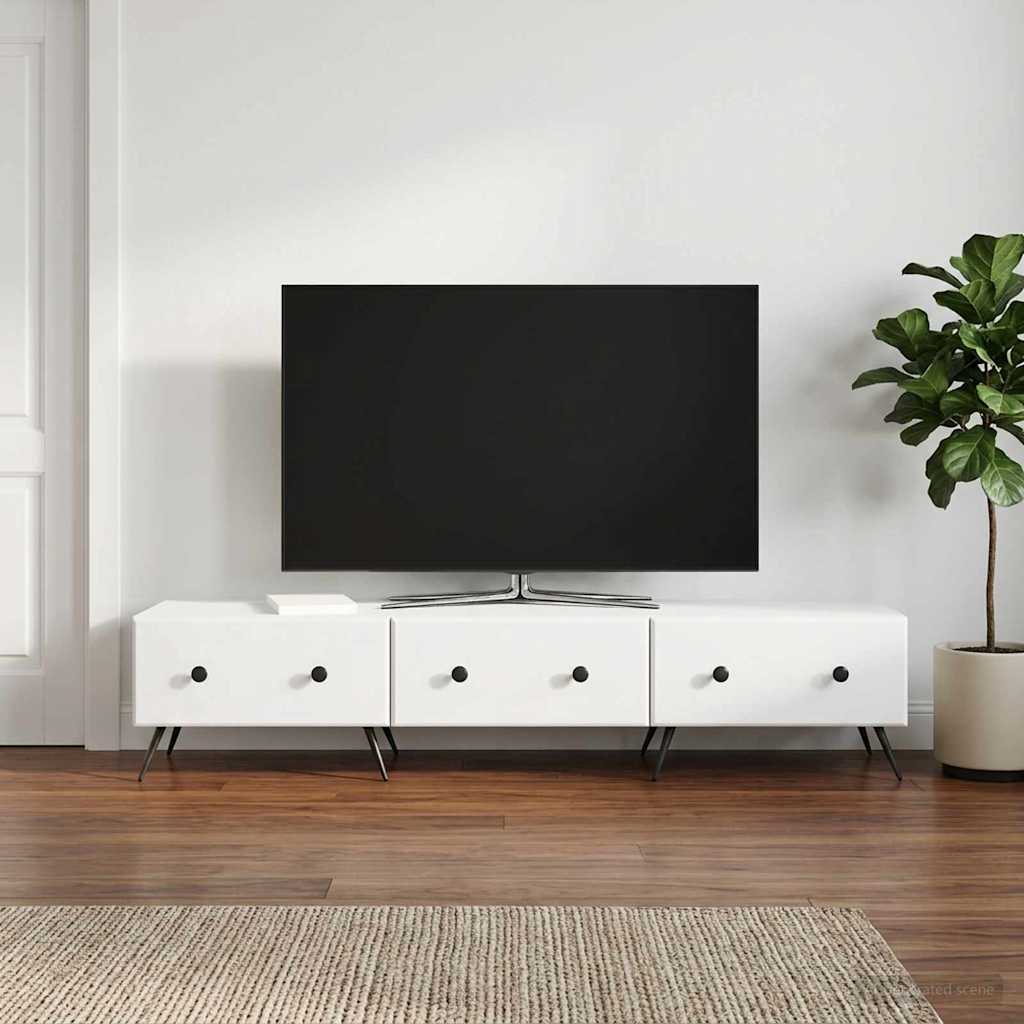 TV-Schränk mit Schubladen Weiß 147 x 34,5 x 30 cm Holzwerkstoff