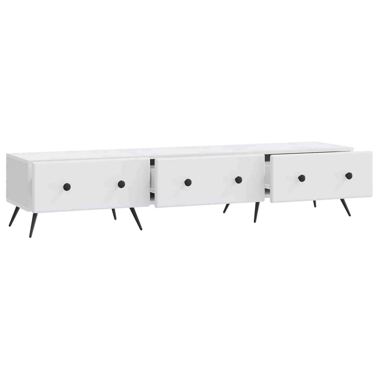 TV-Schränk mit Schubladen Weiß 147 x 34,5 x 30 cm Holzwerkstoff