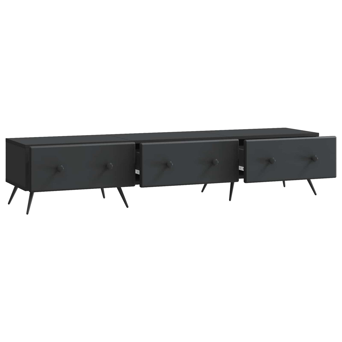 TV-Schränk Schwarz 147 x 34,5 x 30 cm Holzwerkstoff