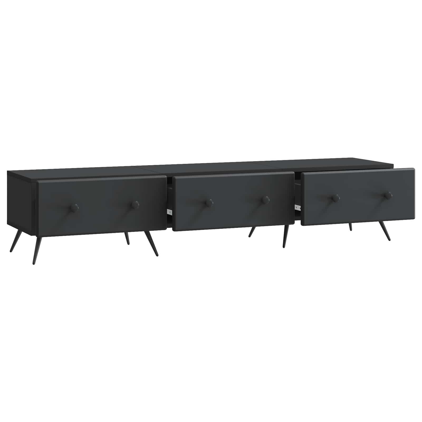 TV-Schränk Schwarz 147 x 34,5 x 30 cm Holzwerkstoff