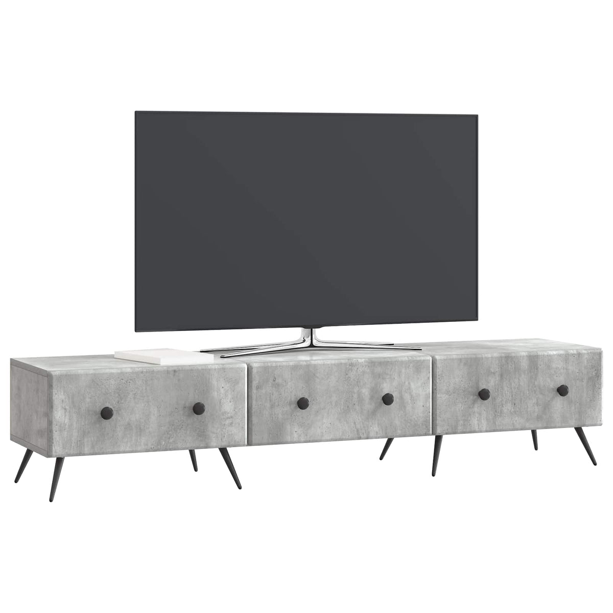 TV-Schränk Betongrau 147 x 34,5 x 30 cm Holzwerkstoff
