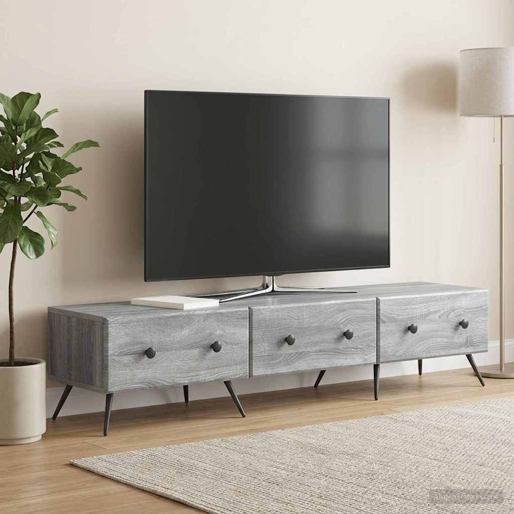 TV-Schränk Graues Sonoma 147 x 34,5 x 30 cm Holzwerkstoff