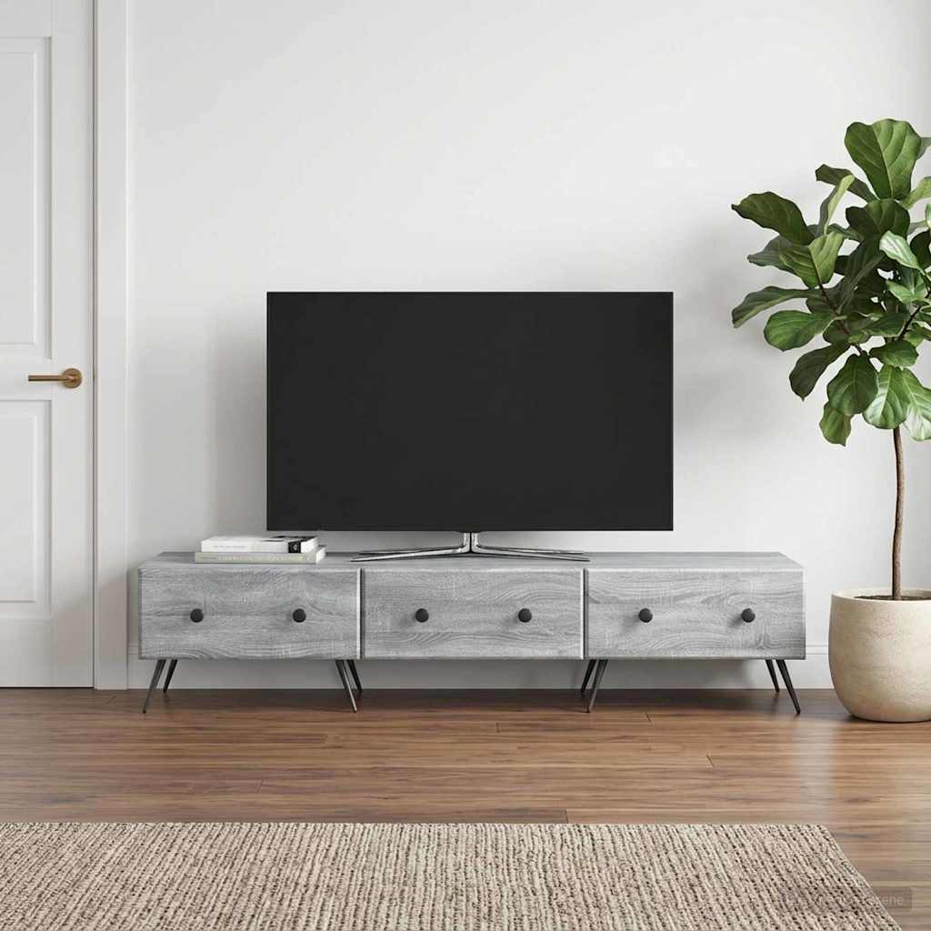 TV-Schränk Graues Sonoma 147 x 34,5 x 30 cm Holzwerkstoff