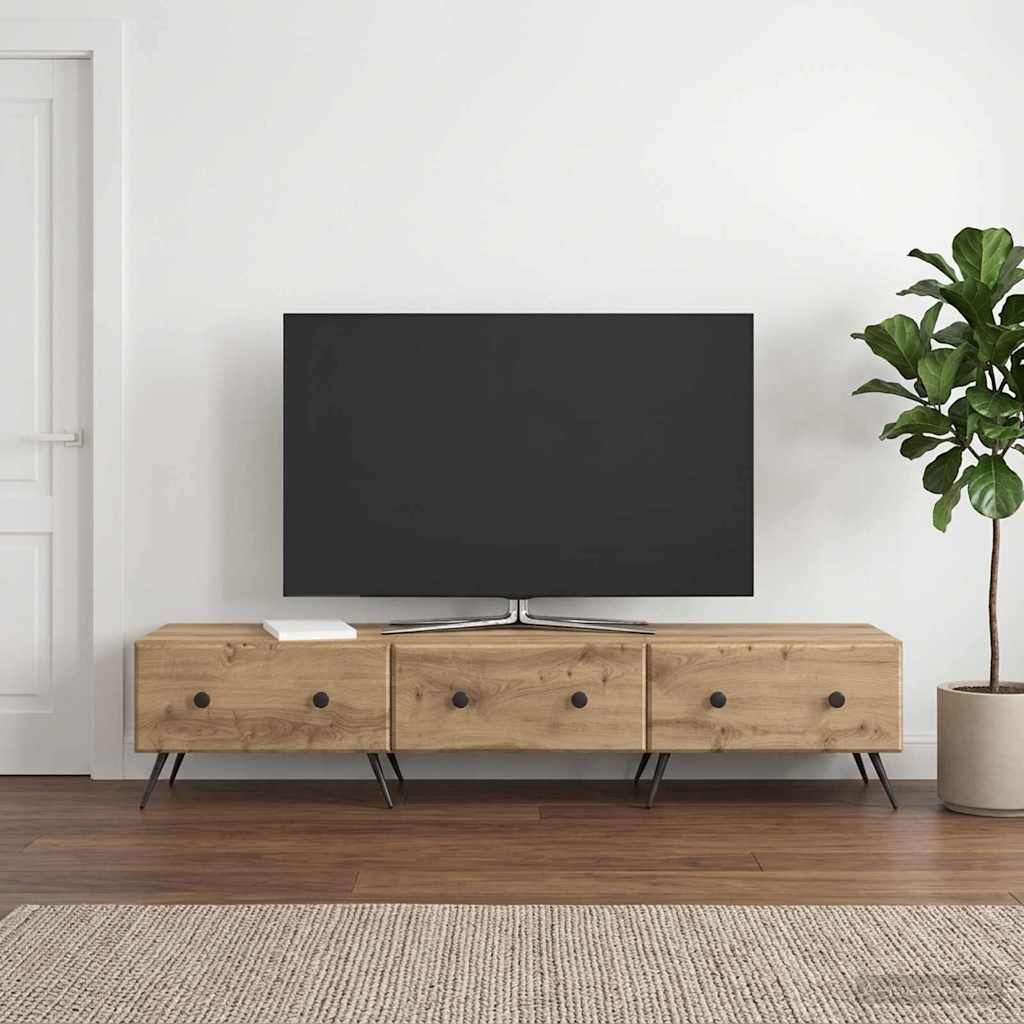 TV-Schränk 147 x 34,5 x 30 cm Artisan-Eiche Holzwerkstoff