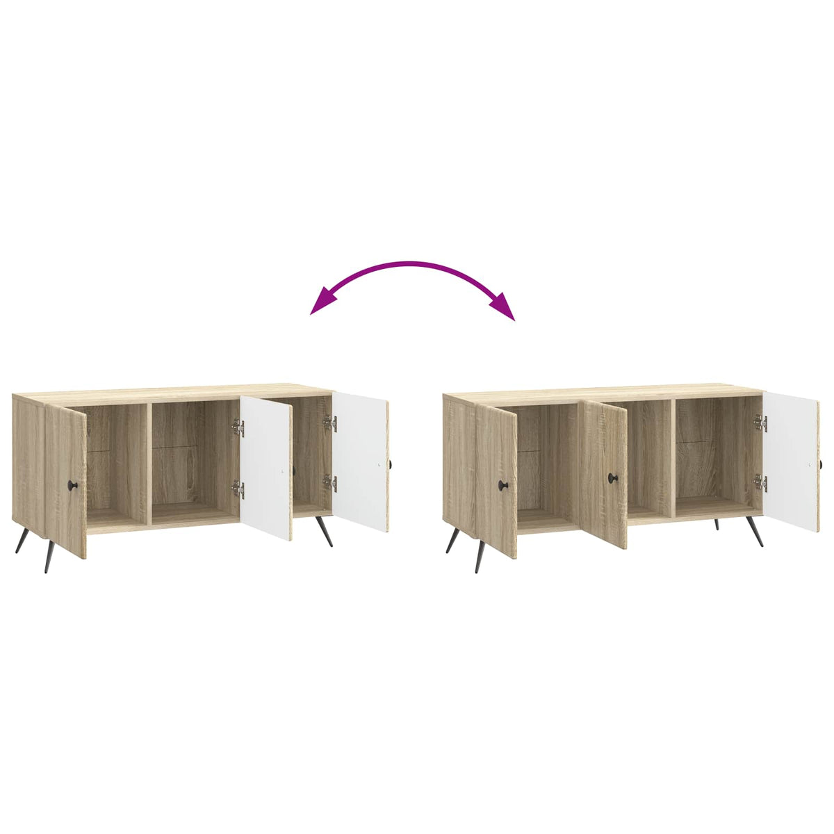 TV-Schränk Sonoma-Eiche 99 x 34,5 x 50 cm Holzwerkstoff