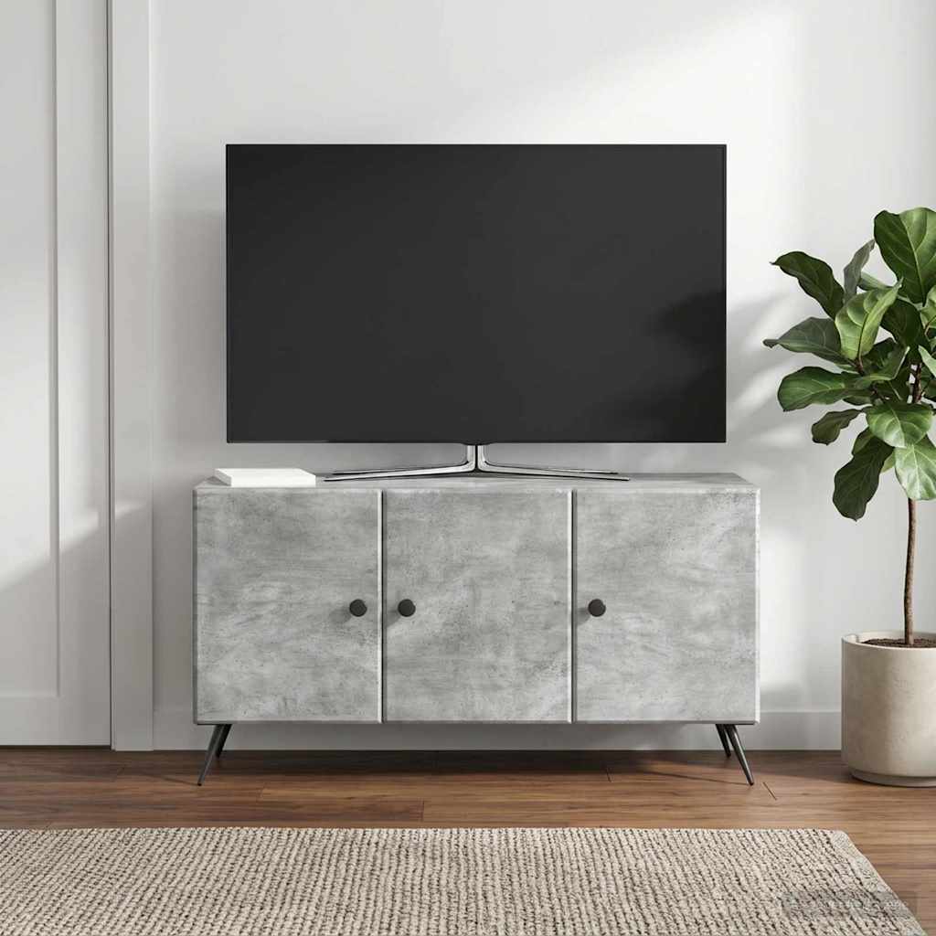 TV-Schränk Betongrau 99 x 34,5 x 50 cm Holzwerkstoff