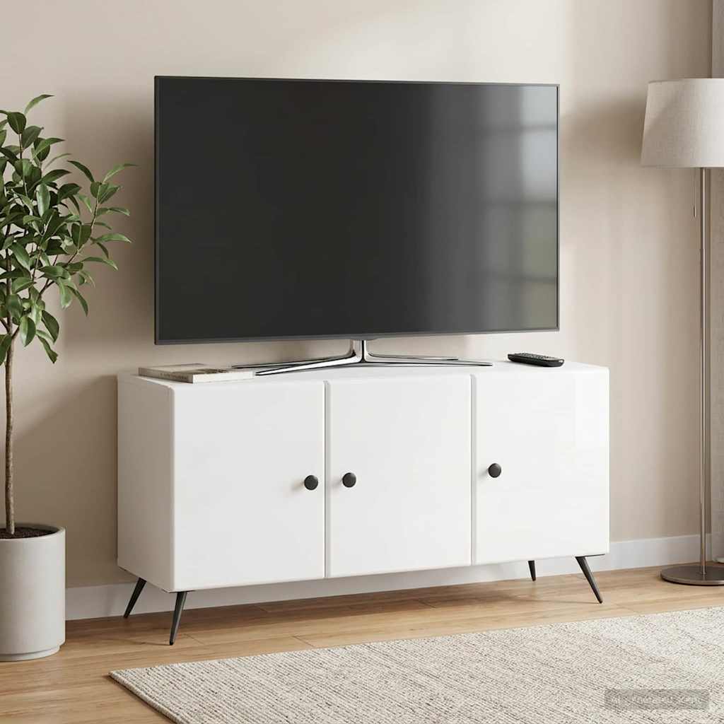TV-Schränk Hochglanz Weiß 99 x 34,5 x 50 cm Holzwerkstoff