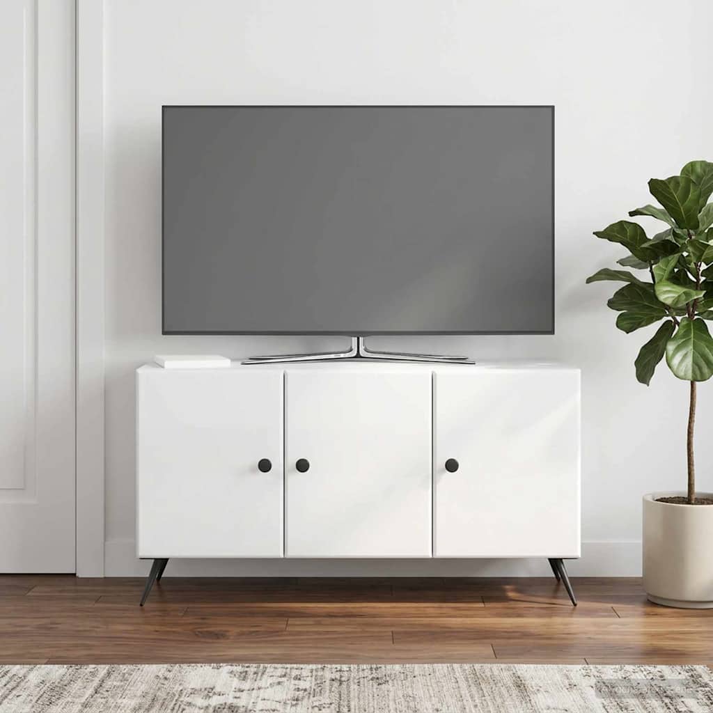 TV-Schränk Hochglanz Weiß 99 x 34,5 x 50 cm Holzwerkstoff