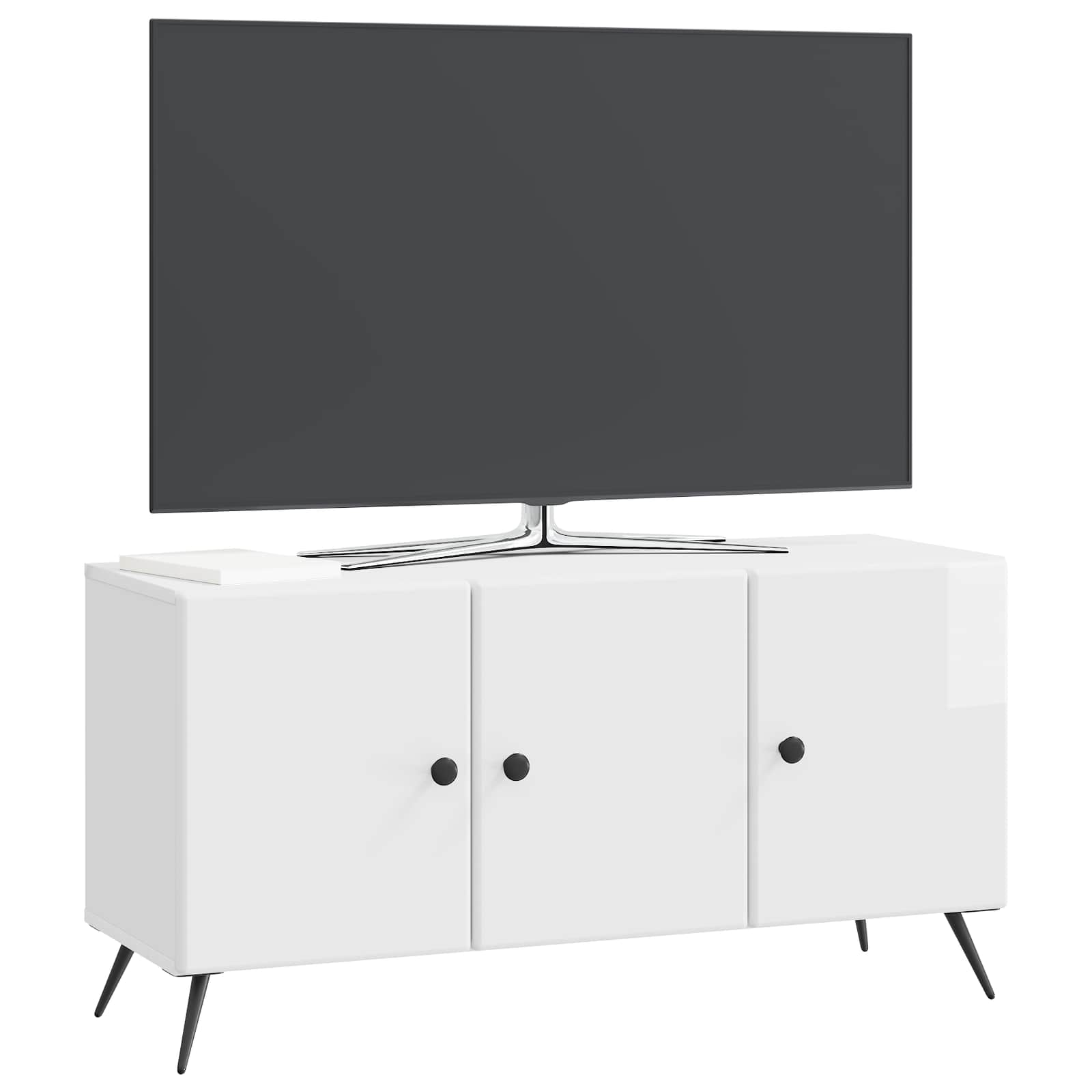 TV-Schränk Hochglanz Weiß 99 x 34,5 x 50 cm Holzwerkstoff