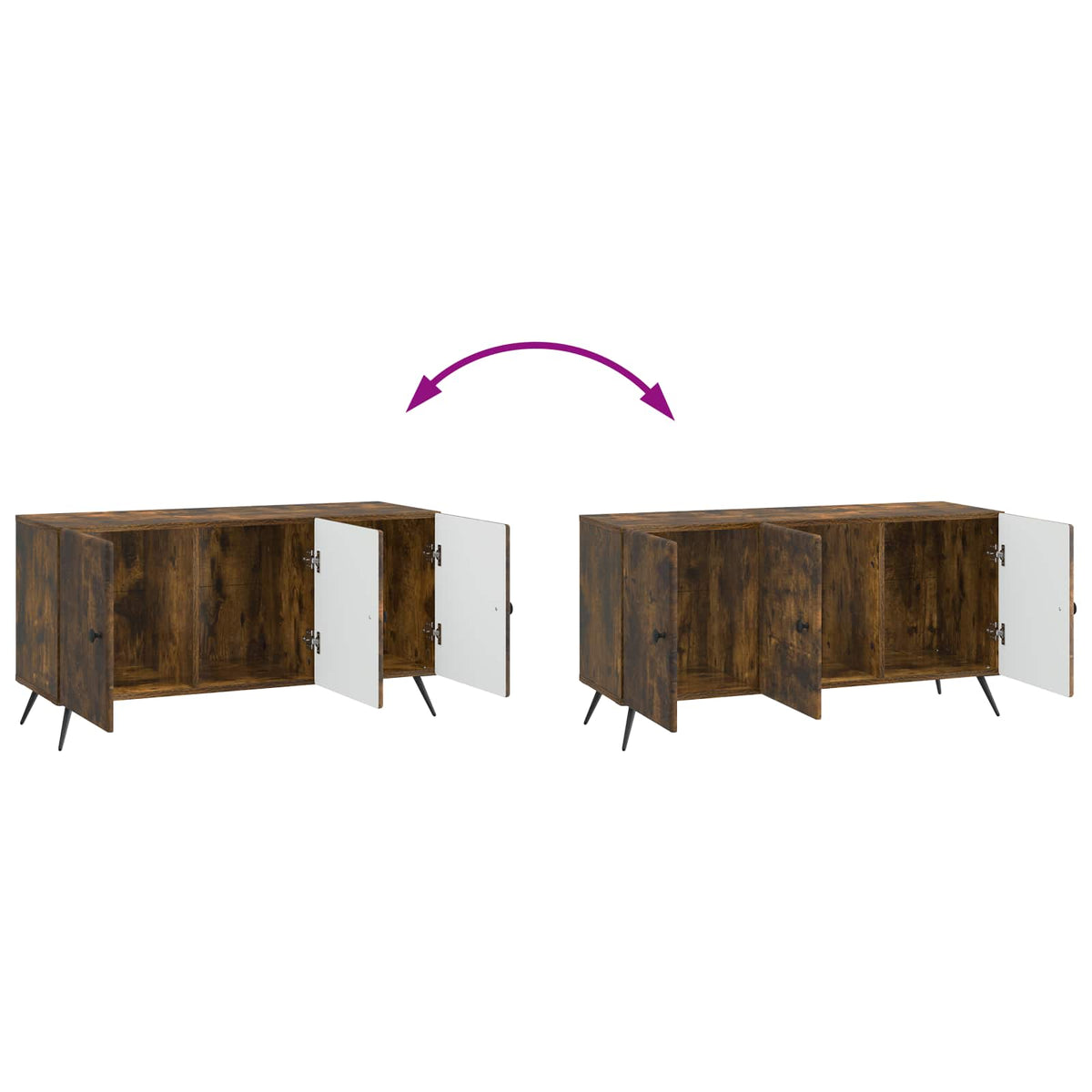 TV-Schränk Geräucherte Eiche 99 x 34,5 x 50 cm Holzwerkstoff