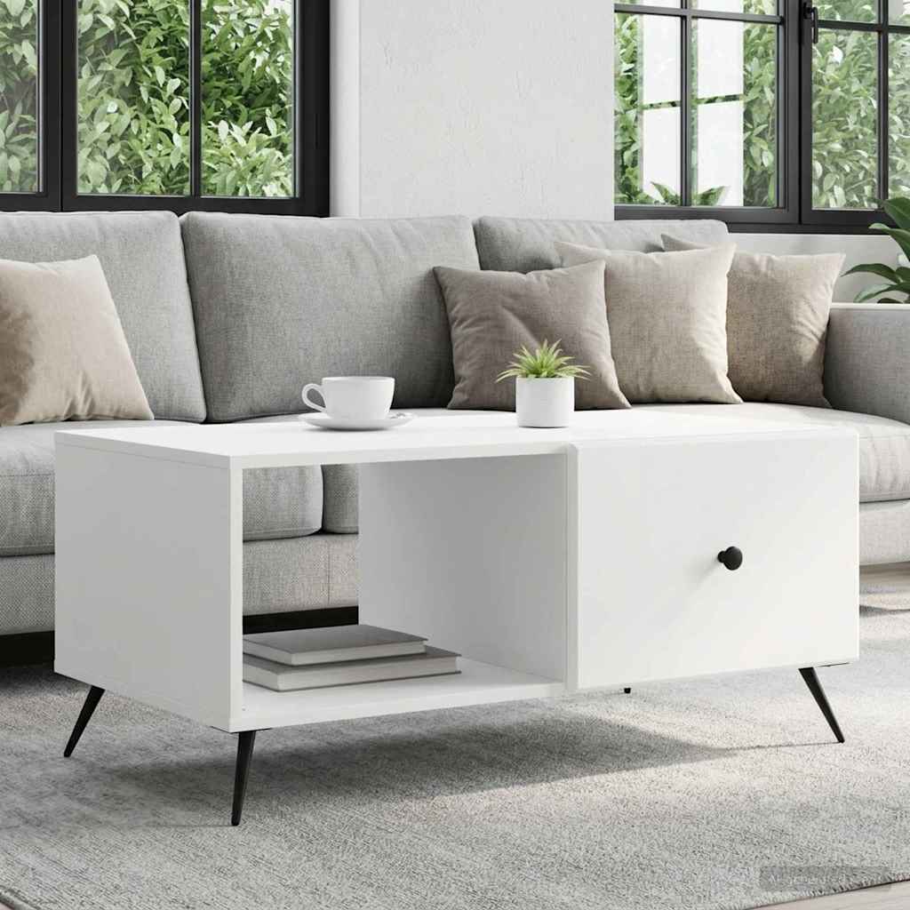 Couchtisch Weiß 90 x 50 x 40 cm Holzwerkstoff