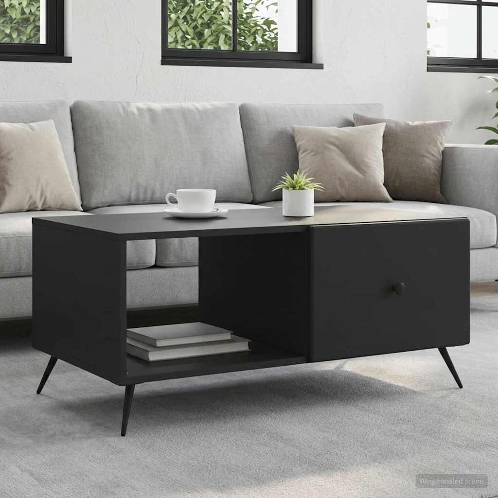 Couchtisch Schwarz 90 x 50 x 40 cm Holzwerkstoff