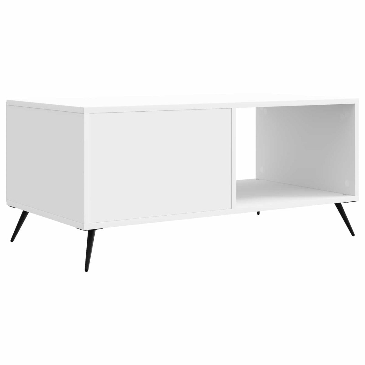 Couchtisch Hochglanz Weiß 90 x 50 x 40 cm Holzwerkstoff