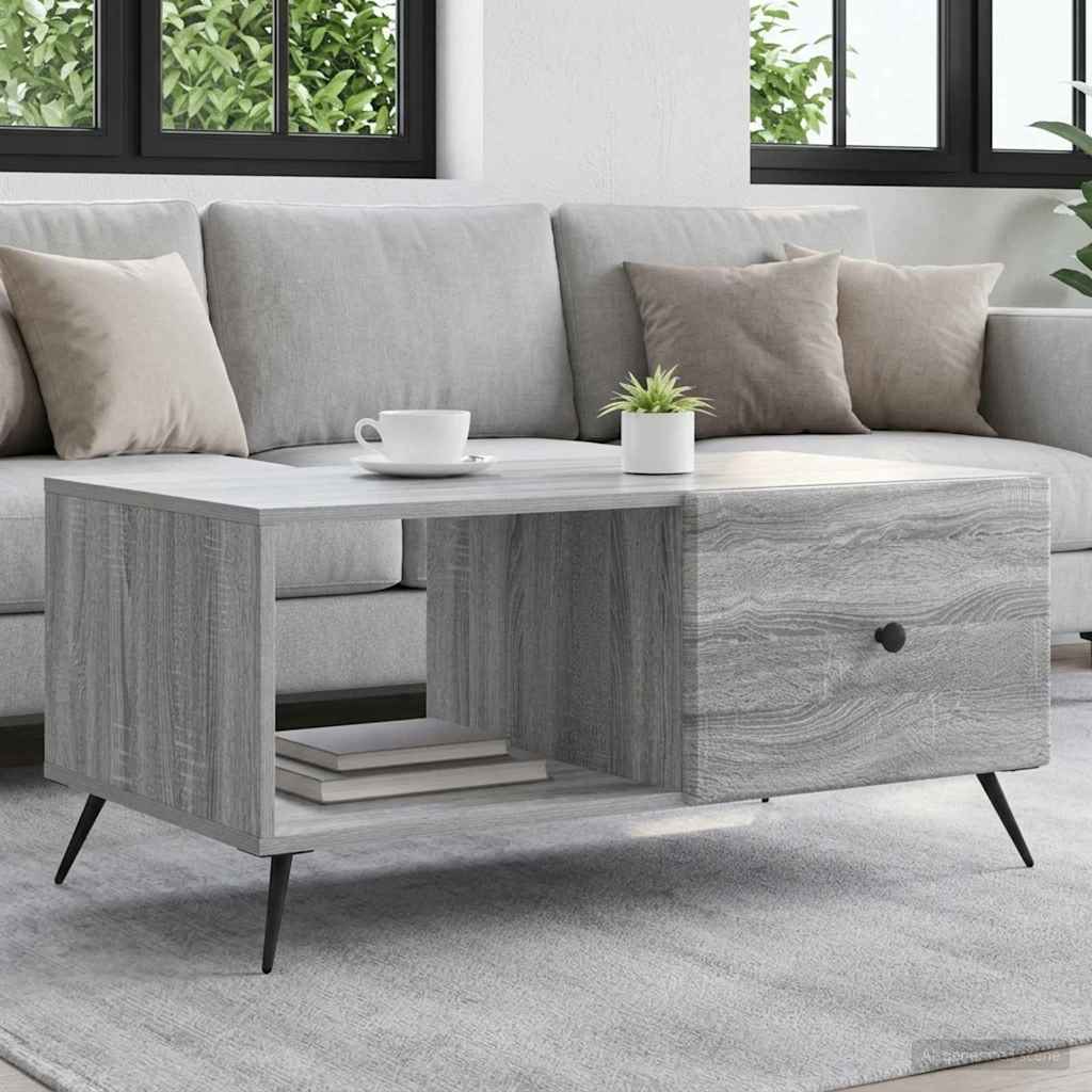 Couchtisch Sonoma-Grau 90 x 50 x 40 cm Holzwerkstoff