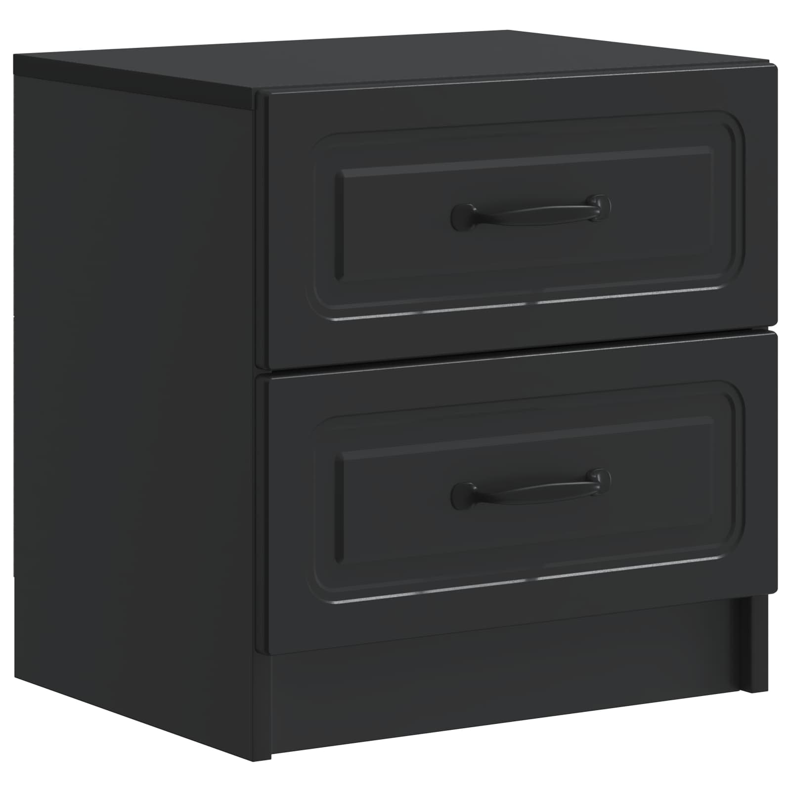 Nachttisch 2 Stk. Schwarz 43 x 34,5 x 44,5 cm Holzwerkstoff