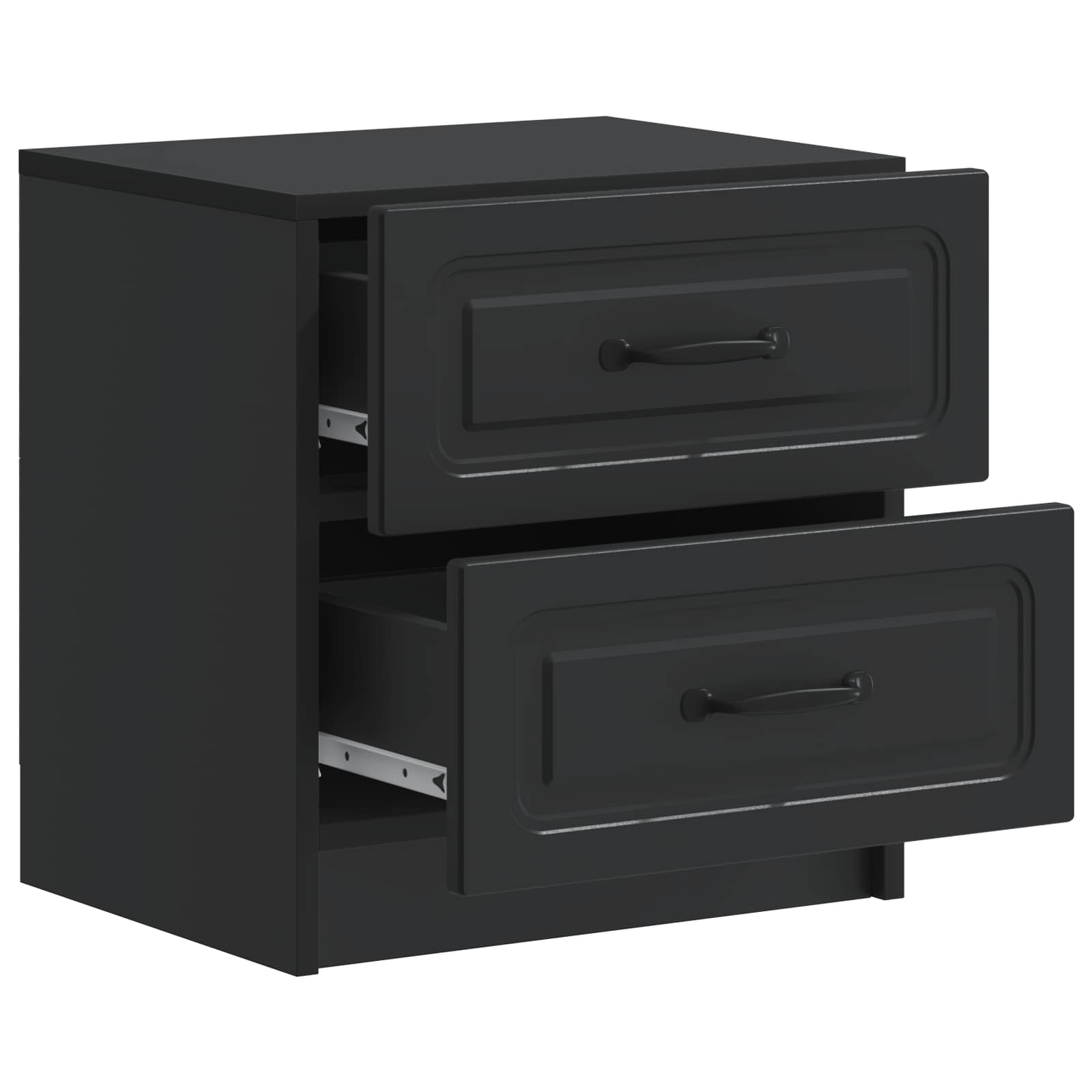 Nachttisch 2 Stk. Schwarz 43 x 34,5 x 44,5 cm Holzwerkstoff