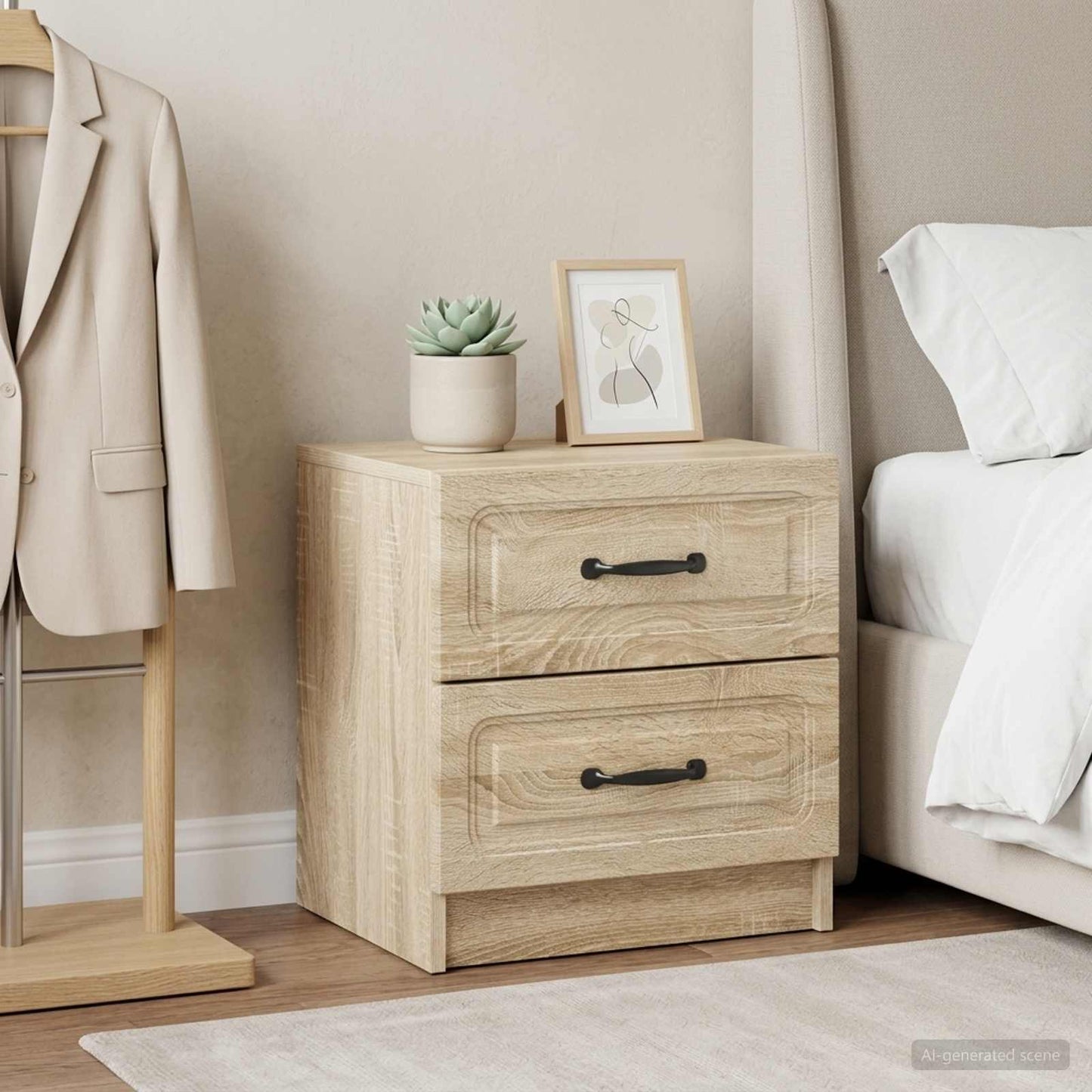 Nachttisch 2 Stk. Sonoma-Eiche 43 x 34,5 x 44,5 cm