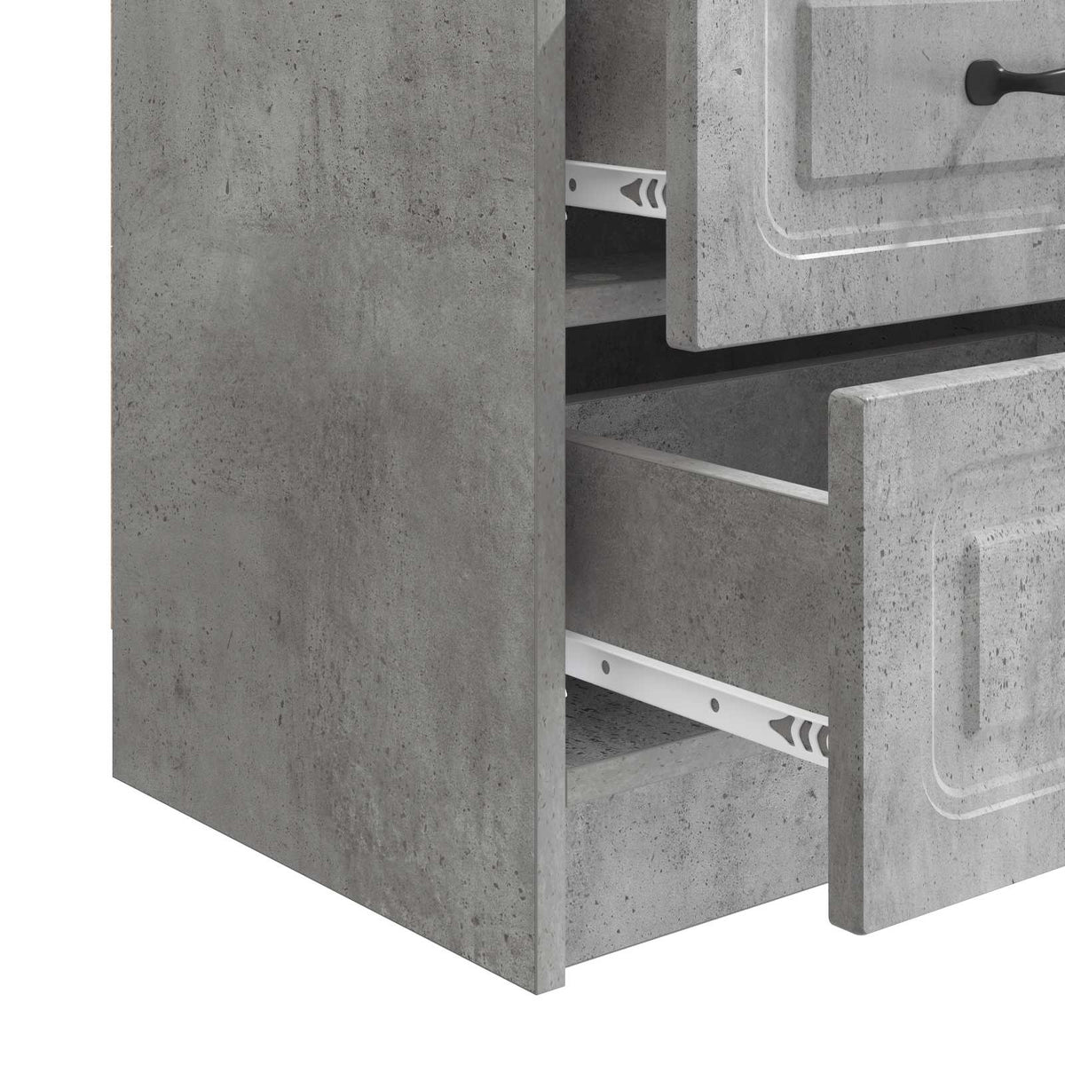 Nachttisch Betongrau 43 x 34,5 x 44,5 cm Holzwerkstoff