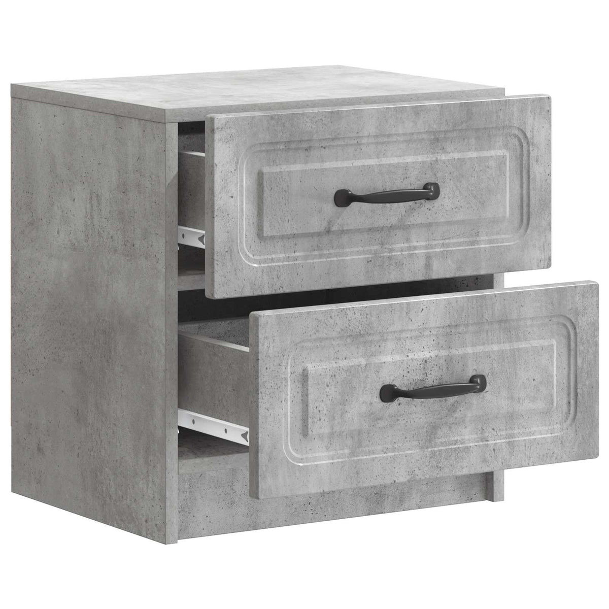 Nachttisch 2 Stk. Betongrau 43 x 34,5 x 44,5 cm Holzwerkstoff