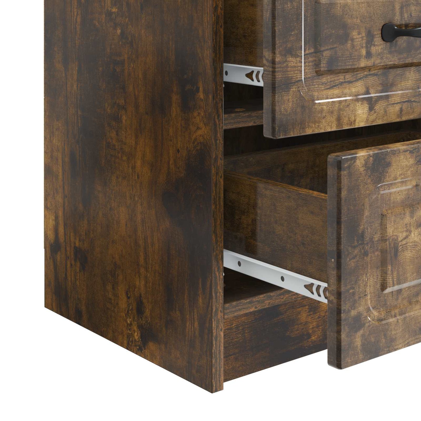 Nachttisch 2 Stk. Räuchereiche 43 x 34,5 x 44,5 cm