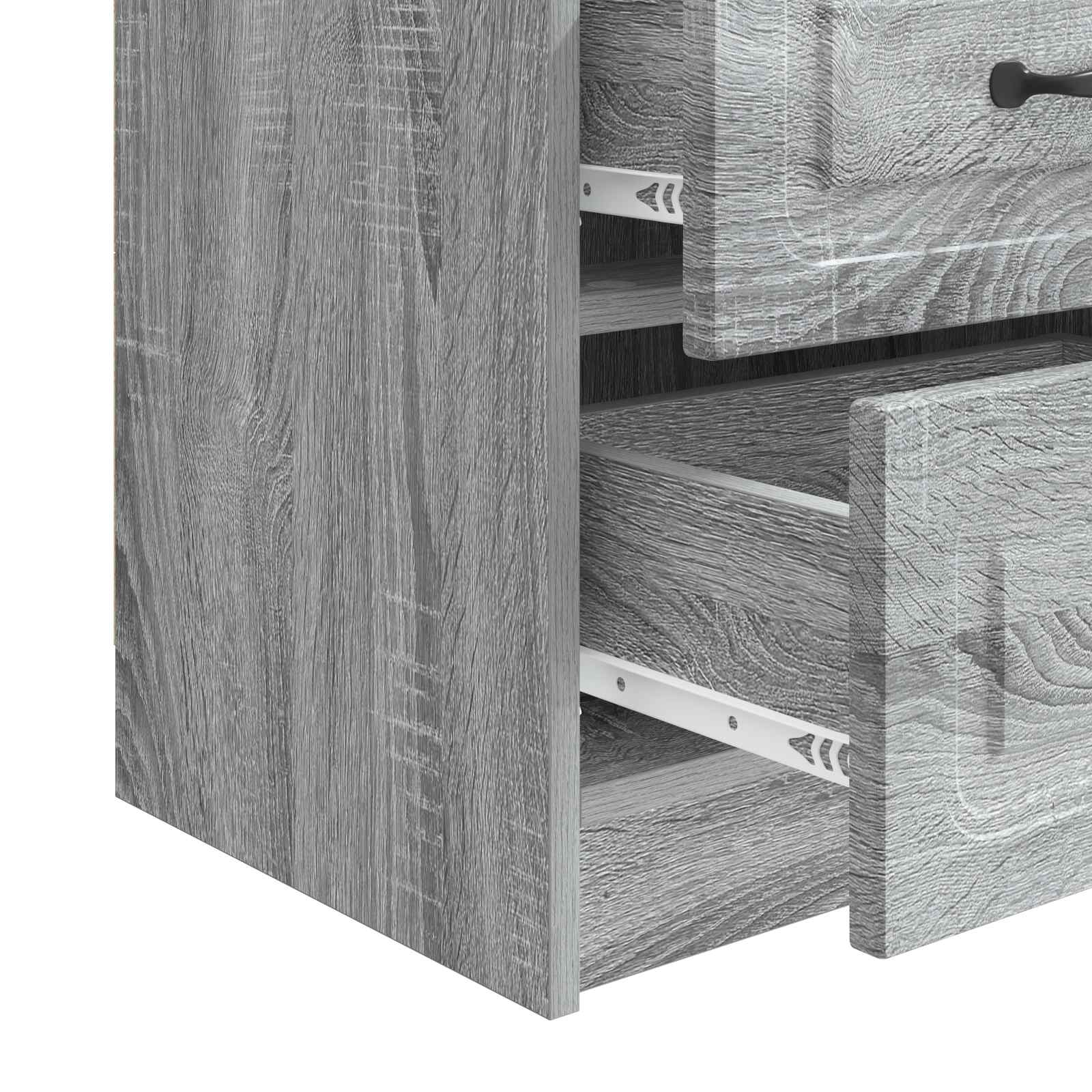 Nachttisch Sonoma-Grau 43 x 34,5 x 44,5 cm Holzwerkstoff