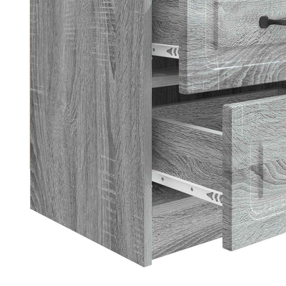 Nachttisch Sonoma-Grau 43 x 34,5 x 44,5 cm Holzwerkstoff