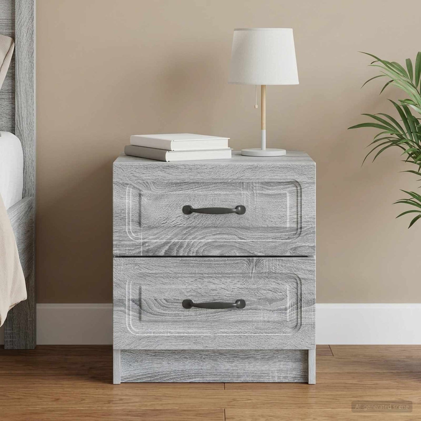 Nachttisch Sonoma-Grau 43 x 34,5 x 44,5 cm Holzwerkstoff