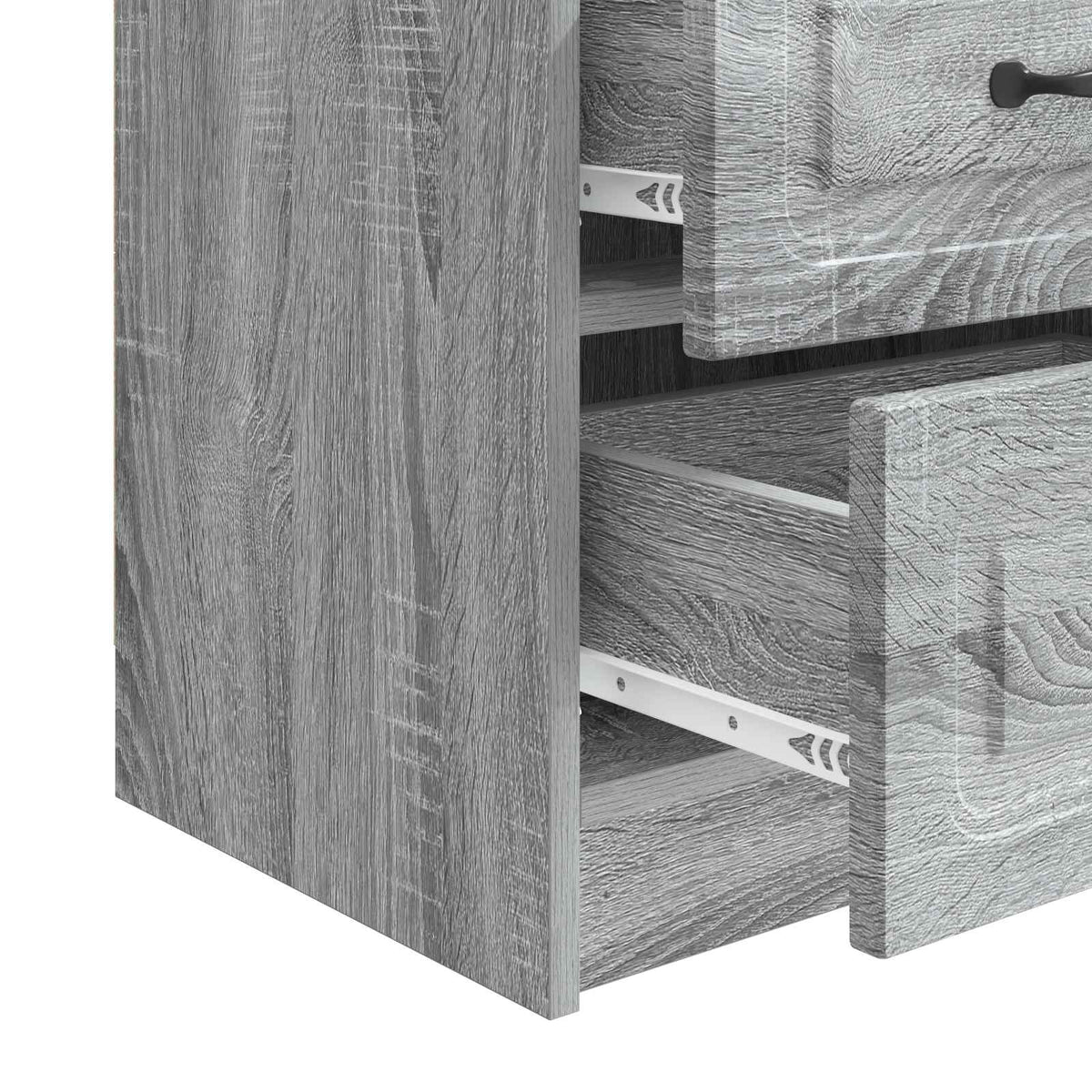 Nachttisch 2 Stk. Sonoma-Grau 43 x 34,5 x 44,5 cm Holzwerkstoff