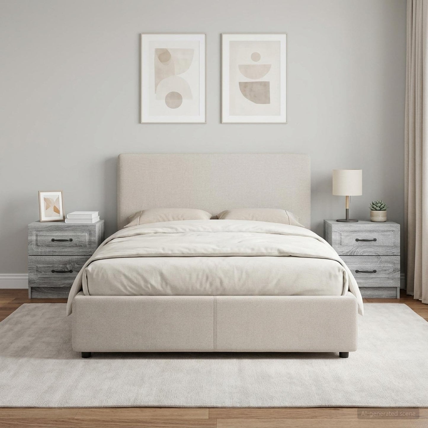 Nachttisch 2 Stk. Sonoma-Grau 43 x 34,5 x 44,5 cm Holzwerkstoff