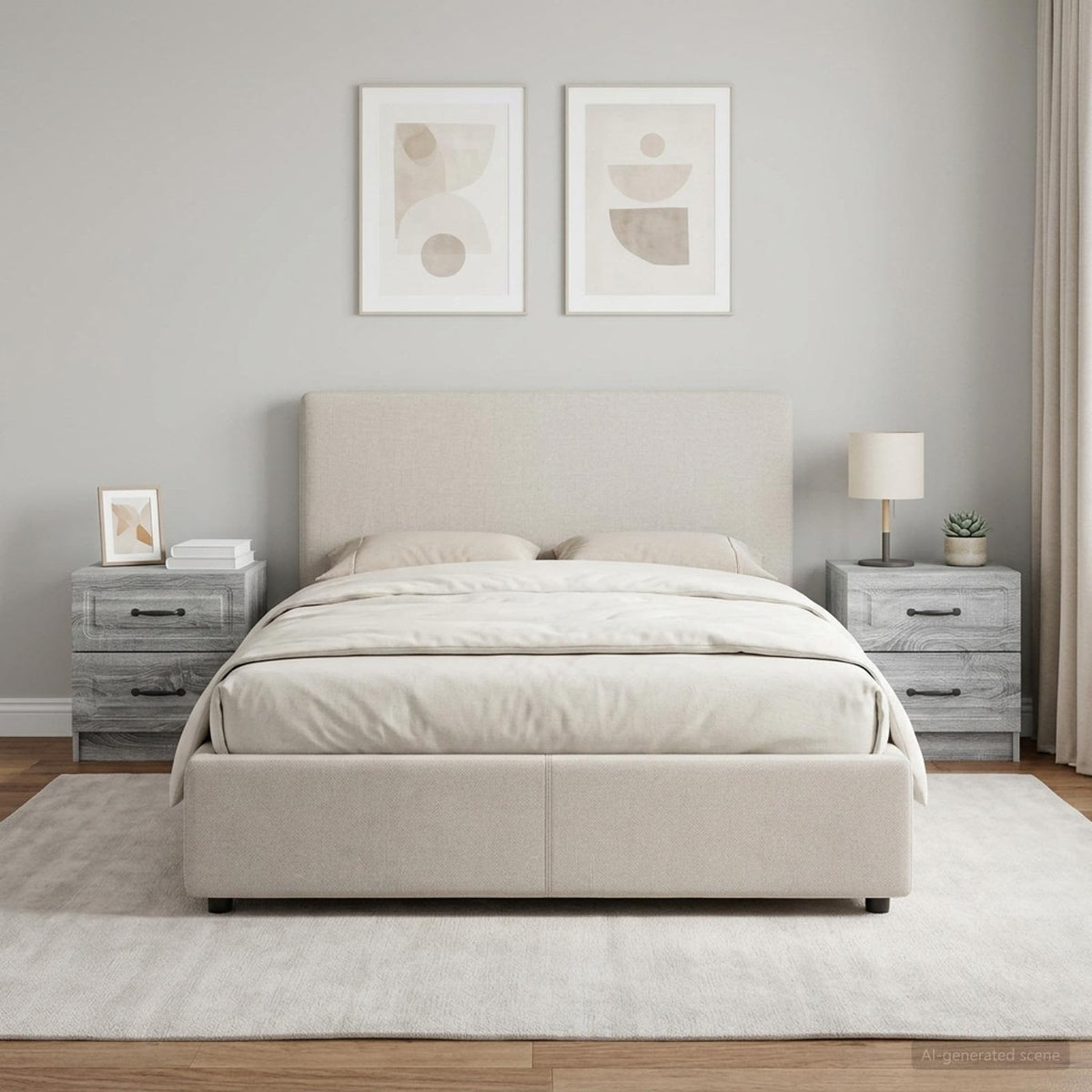 Nachttisch 2 Stk. Sonoma-Grau 43 x 34,5 x 44,5 cm Holzwerkstoff