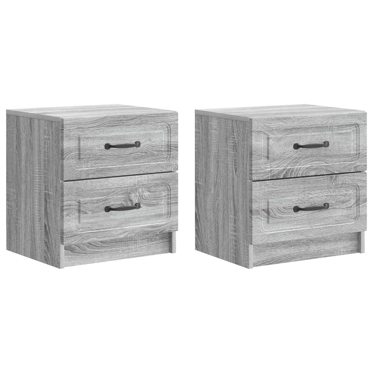 Nachttisch 2 Stk. Sonoma-Grau 43 x 34,5 x 44,5 cm Holzwerkstoff