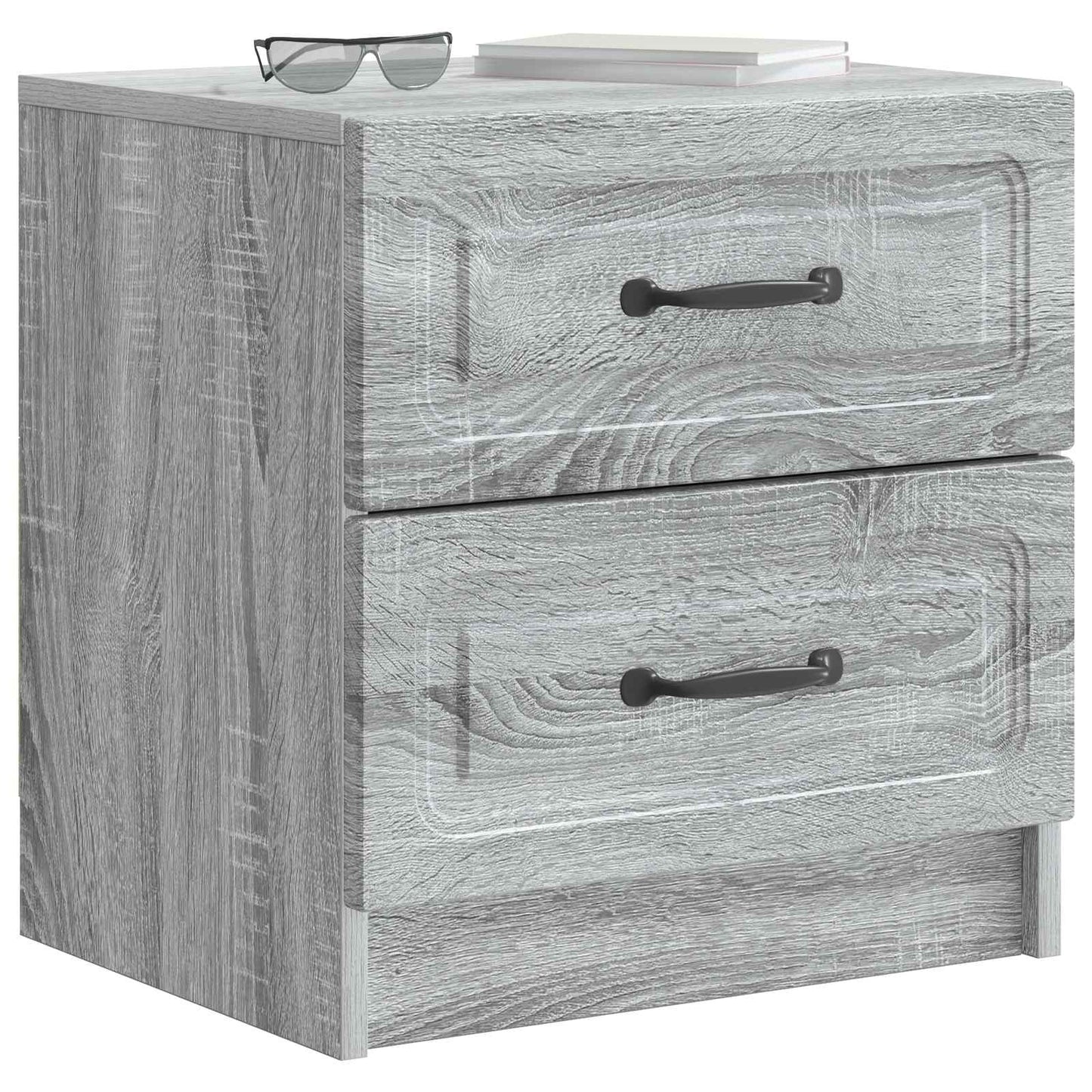 Nachttisch 2 Stk. Sonoma-Grau 43 x 34,5 x 44,5 cm Holzwerkstoff