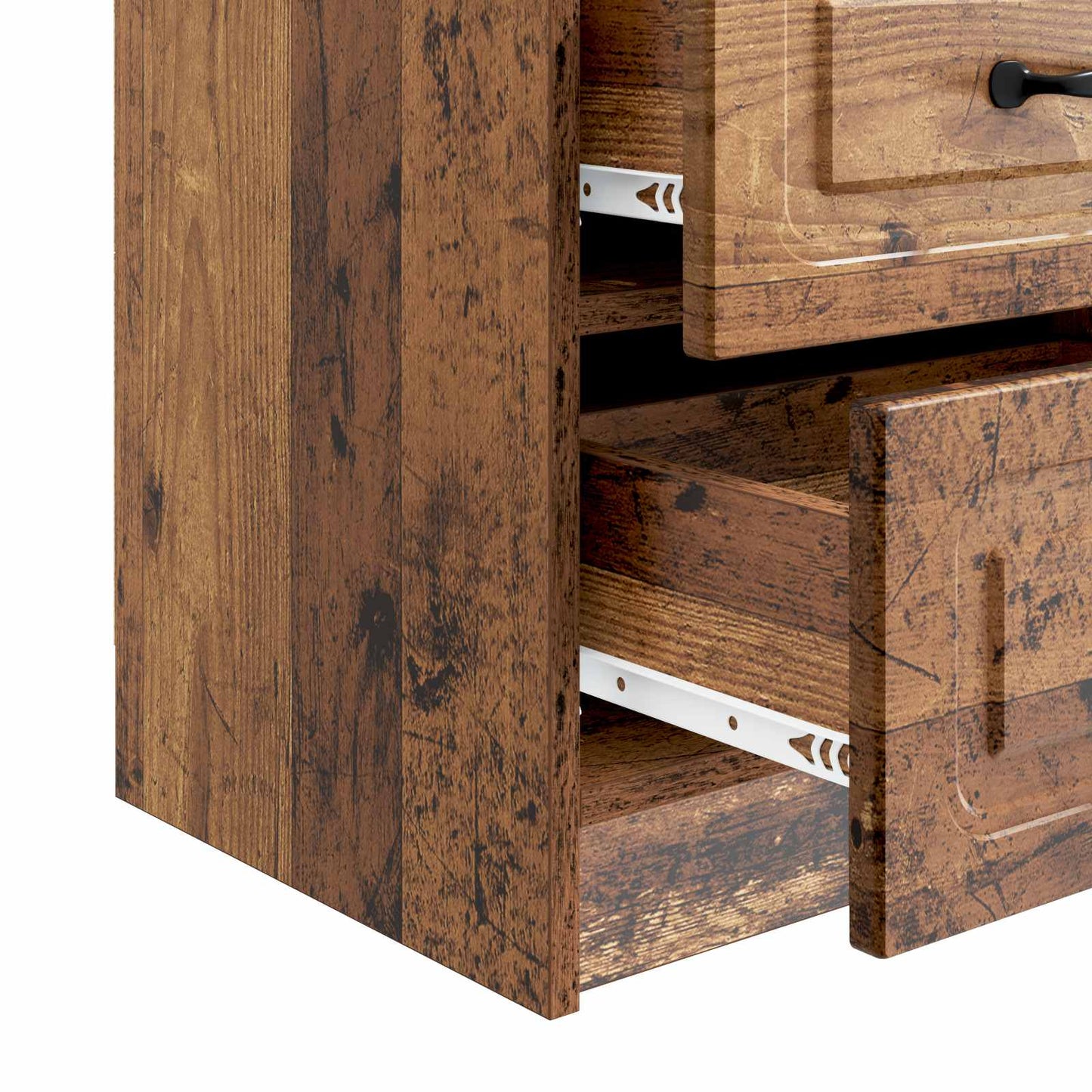 Nachttisch 2 Stk. Altholz 43 x 34,5 x 44,5 cm Holzwerkstoff