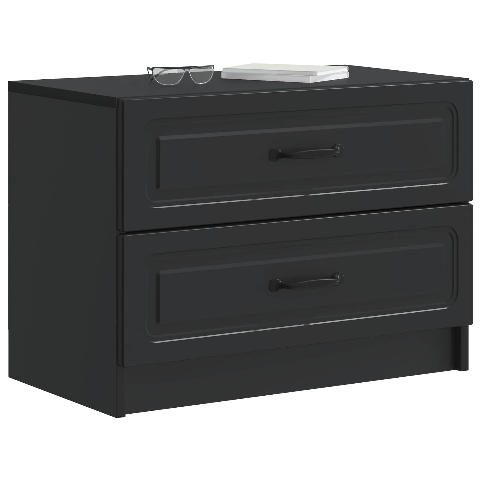 Nachttisch Schwarz 62 x 34,5 x 44,5 cm Holzwerkstoff
