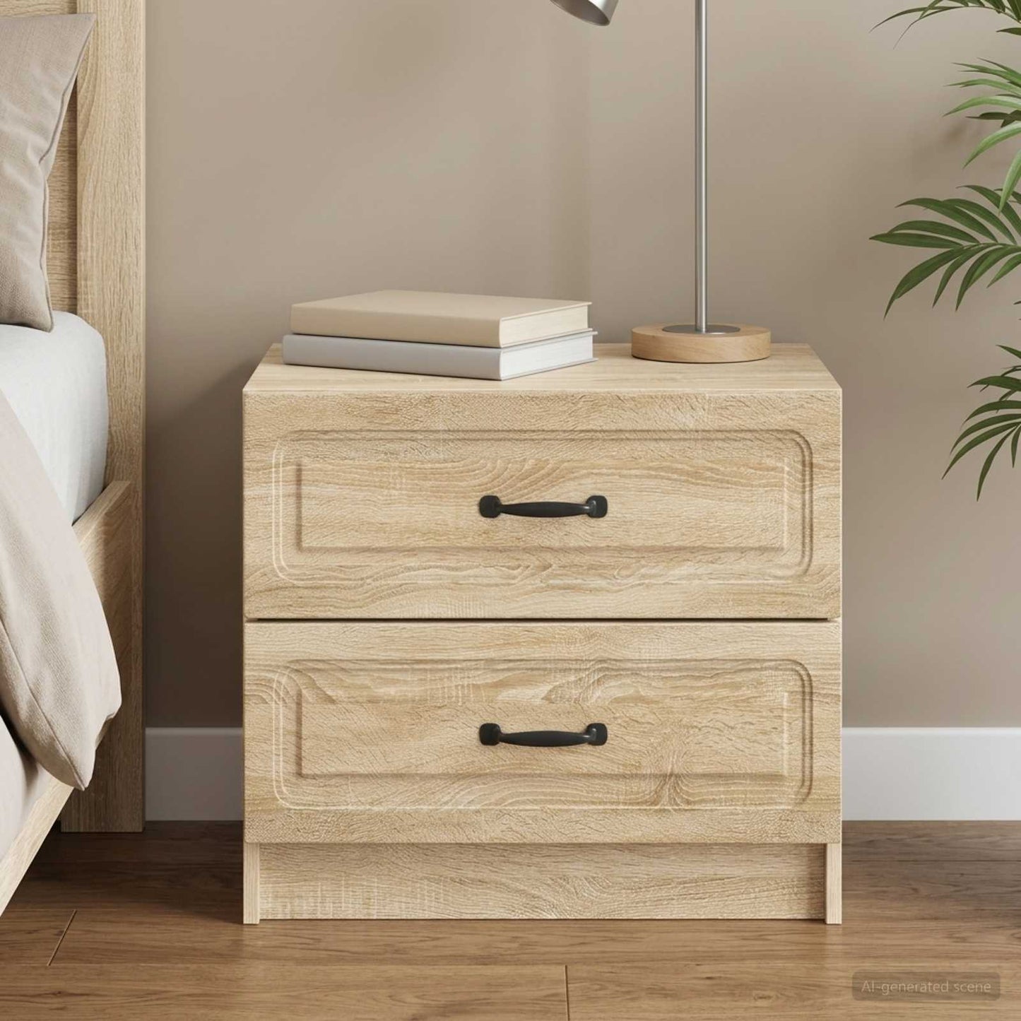 Nachttisch Sonoma-Eiche 62 x 34,5 x 44,5 cm Holzwerkstoff
