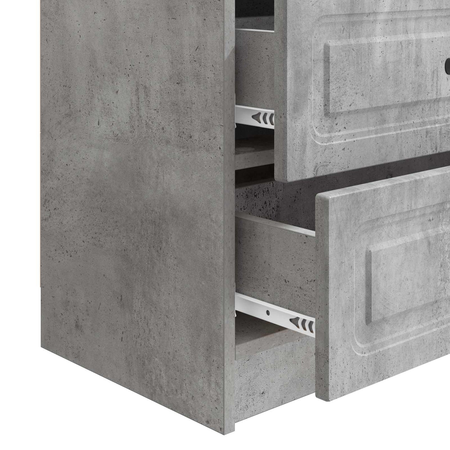 Nachttisch Betongrau 62 x 34,5 x 44,5 cm Holzwerkstoff
