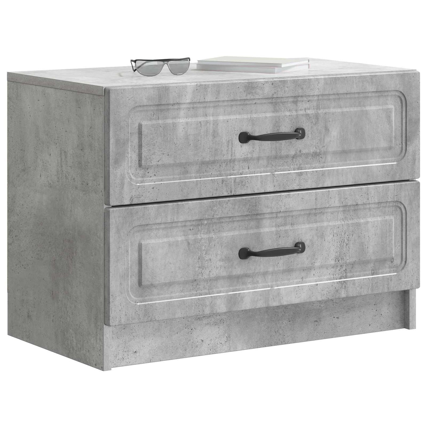 Nachttisch Betongrau 62 x 34,5 x 44,5 cm Holzwerkstoff