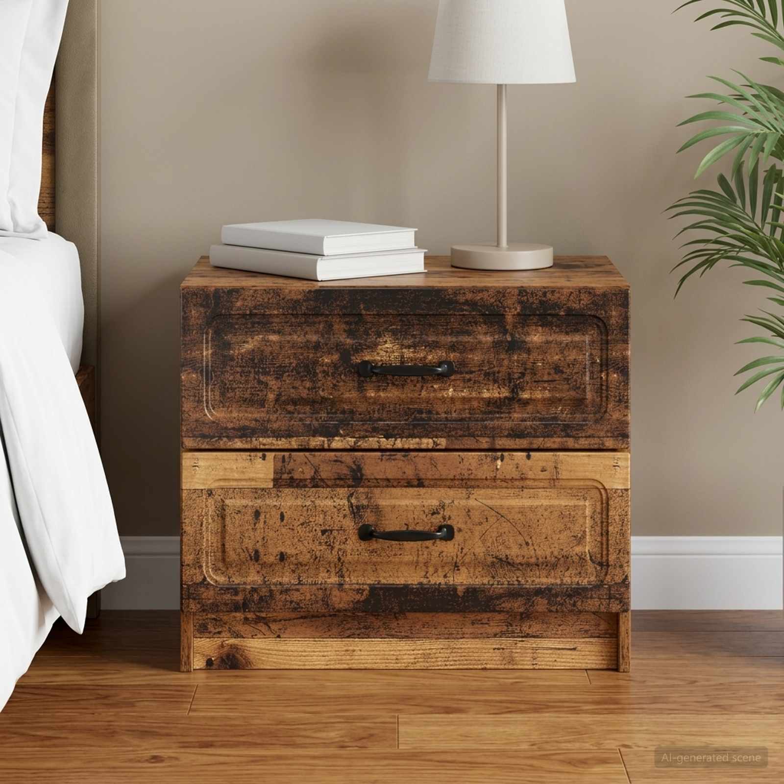 Nachttisch Altholz 62 x 34,5 x 44,5 cm Holzwerkstoff