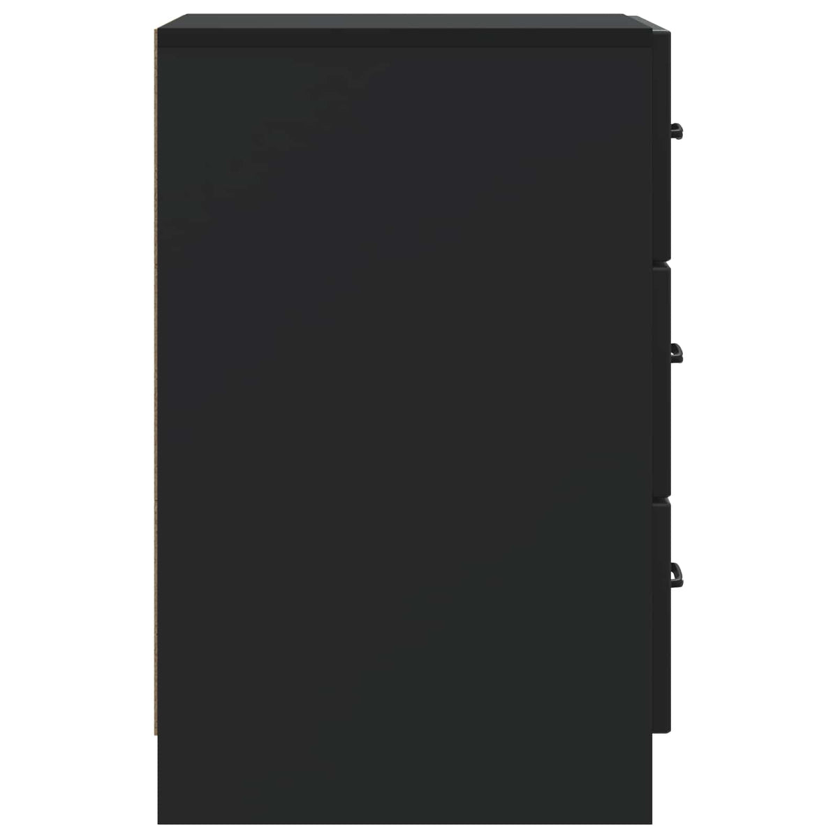 Nachttisch Schwarz 43 x 41 x 63,5 cm Holzwerkstoff