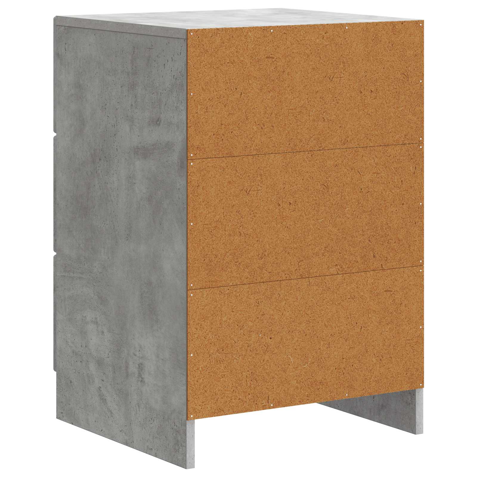 Nachttisch Betongrau 43 x 41 x 63,5 cm Holzwerkstoff