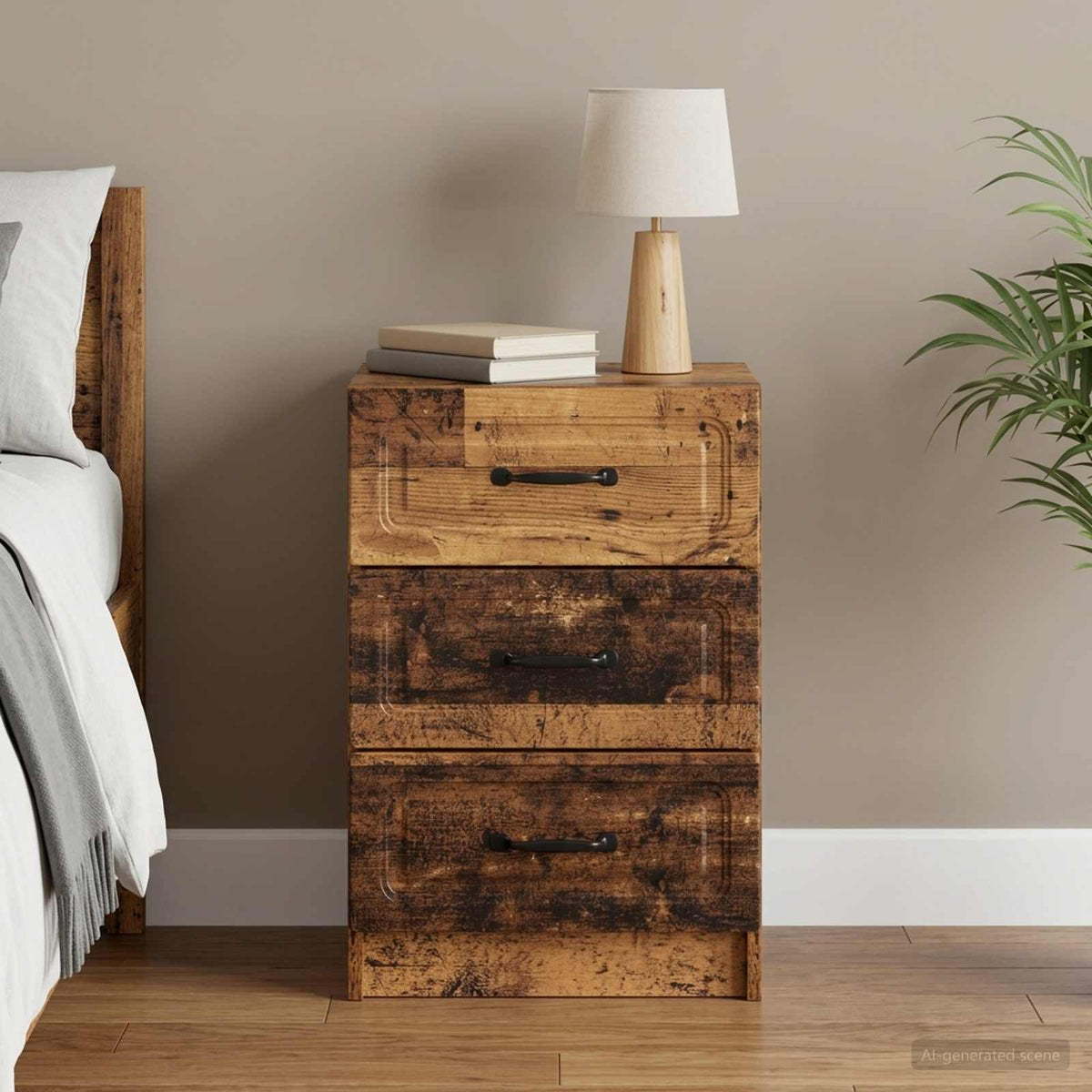 Nachttisch Altholz 43 x 41 x 63,5 cm Holzwerkstoff